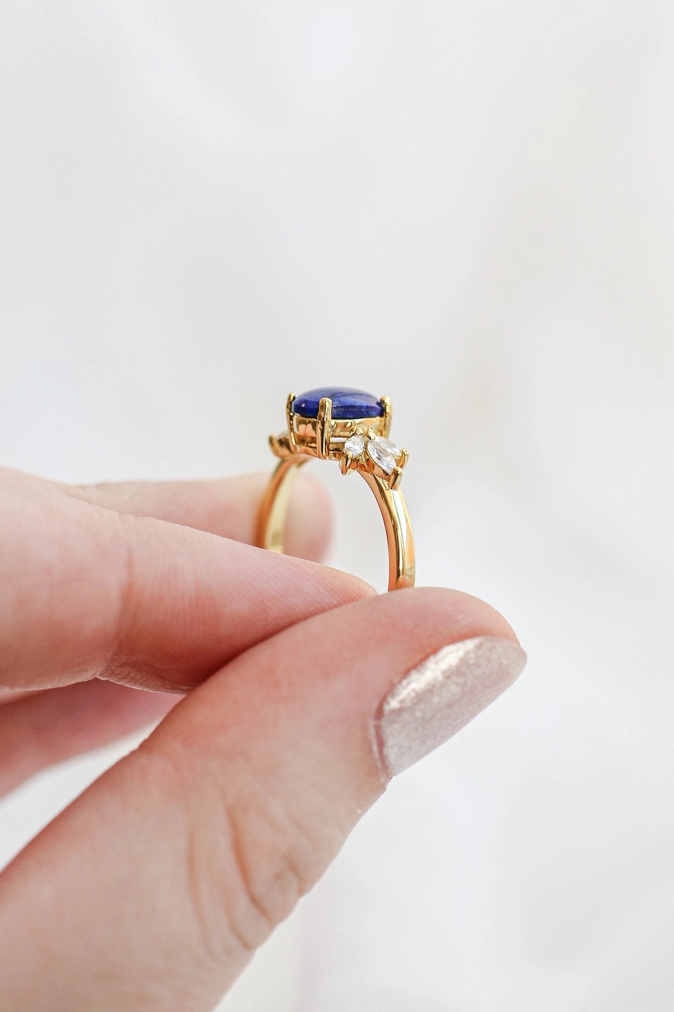 Blythe Ring in Lapis by Rose & Clay