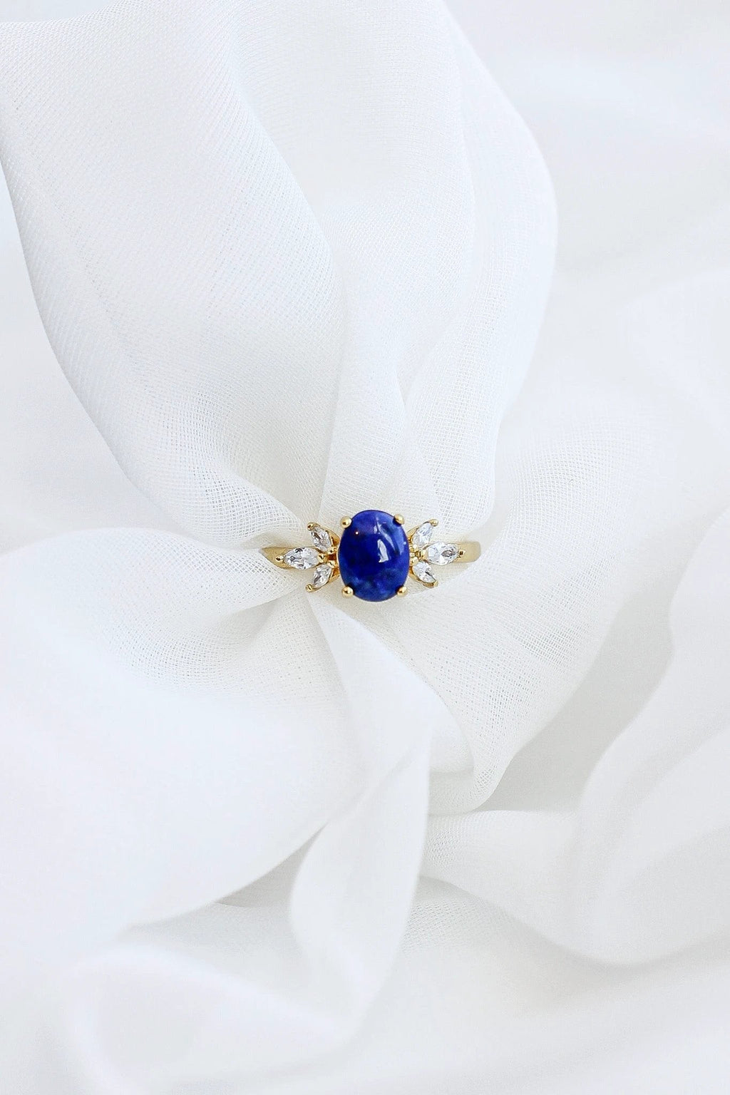 Blythe Ring in Lapis by Rose & Clay