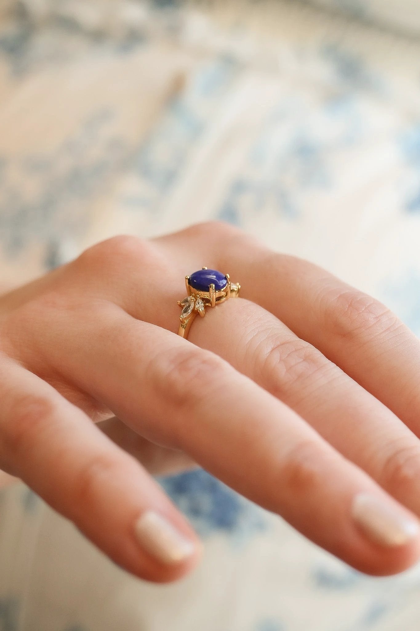 Blythe Ring in Lapis by Rose & Clay