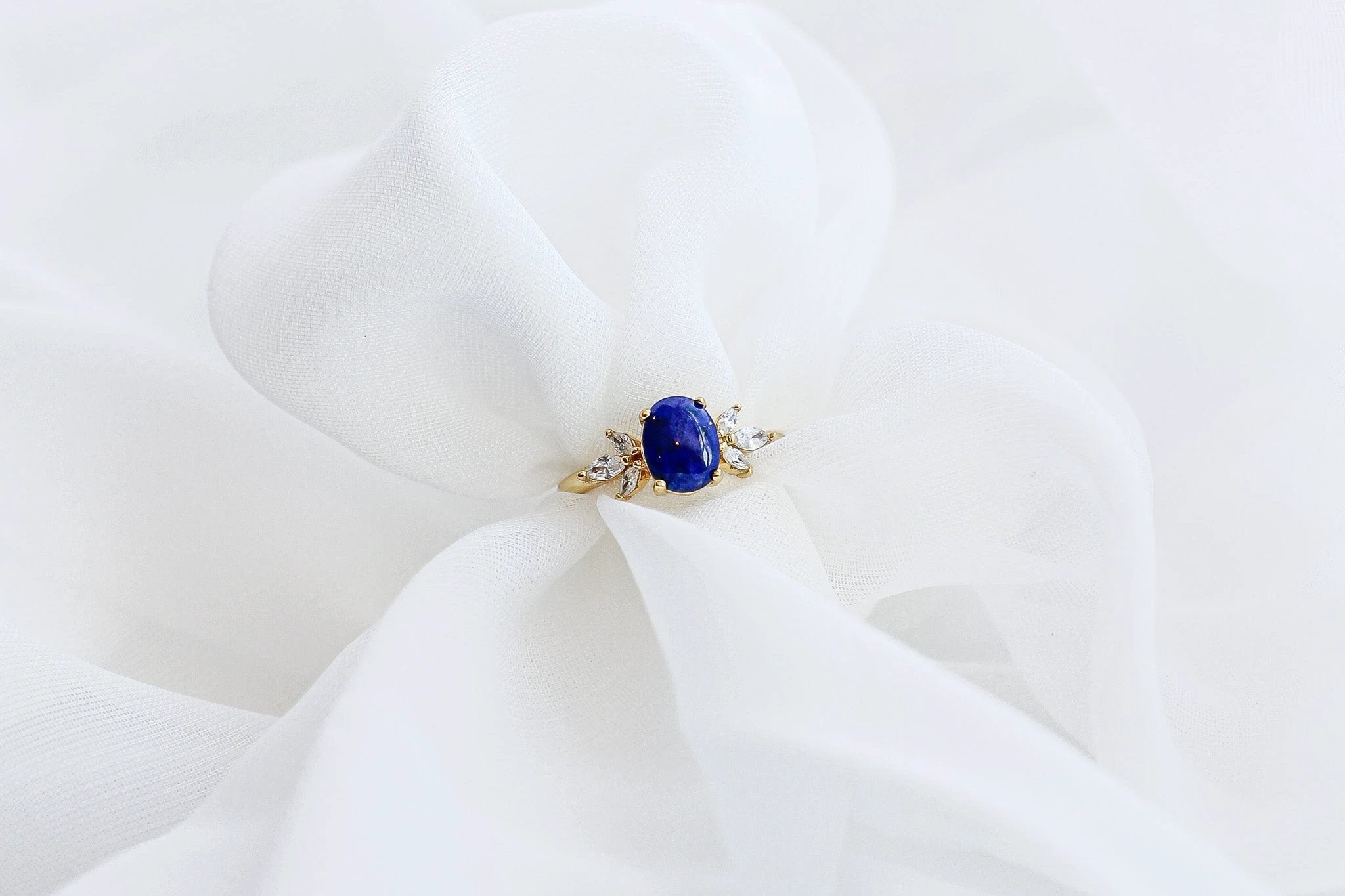 Blythe Ring in Lapis by Rose & Clay