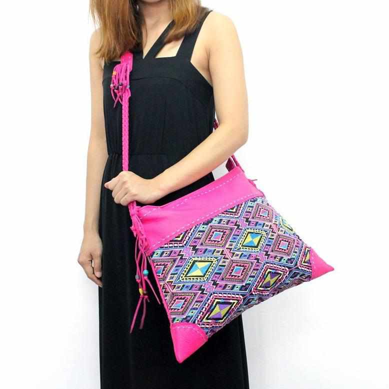 Bohemian Geometric Crossbody Adjustable Bag - Thailand Bags La Vie Bien Bohemian Geometric Crossbody Adjustable Bag - Thailand