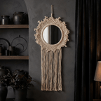 Bohemian Style Hanging Mirror | Wall Hanging Macrame Decor | 12.2" x 25.2" Home Decor La Vie Bien Bohemian Style Hanging Mirror | Wall Hanging Macrame Decor | 12.2" x 25.2"
