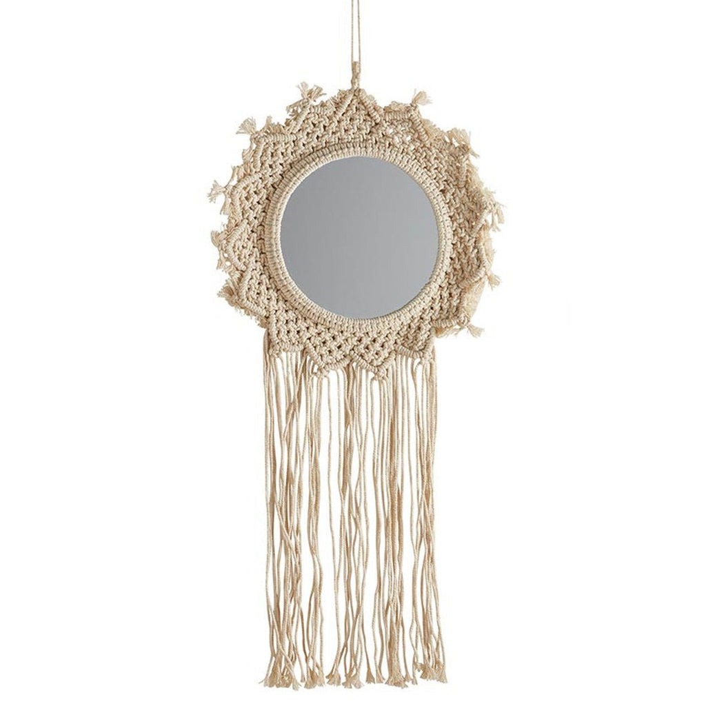 Bohemian Style Hanging Mirror | Wall Hanging Macrame Decor | 12.2" x 25.2" Home Decor La Vie Bien Bohemian Style Hanging Mirror | Wall Hanging Macrame Decor | 12.2" x 25.2"