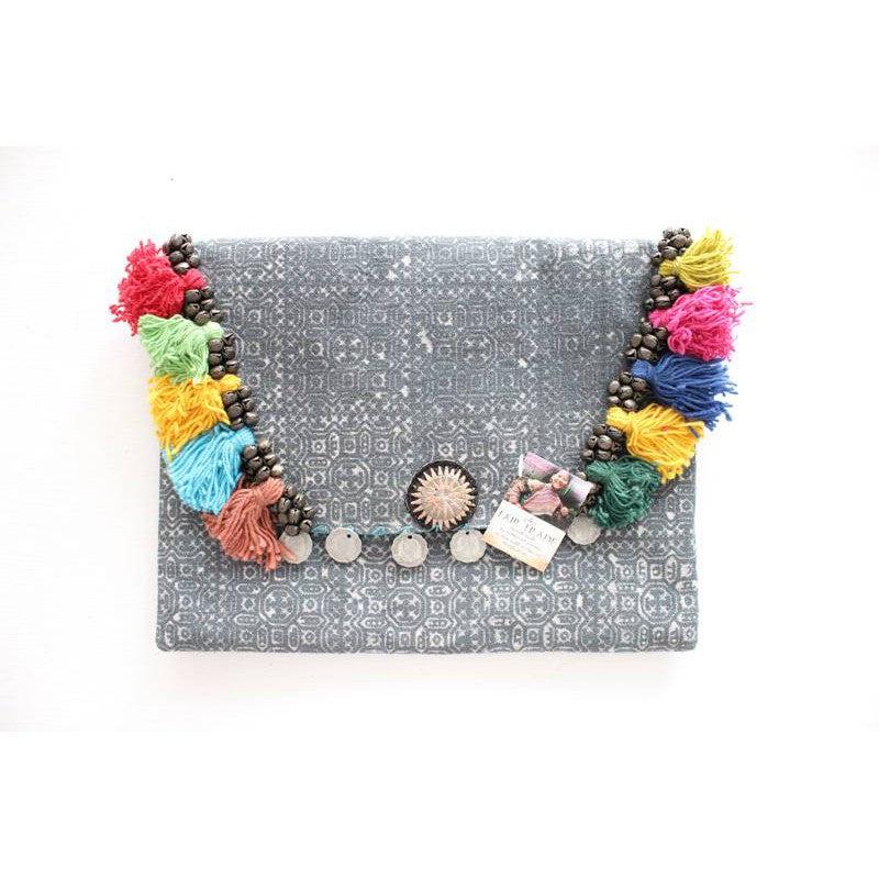 Boho - chic Batik Clutch Bag - Thailand Clutch La Vie Bien Boho - chic Batik Clutch Bag - Thailand