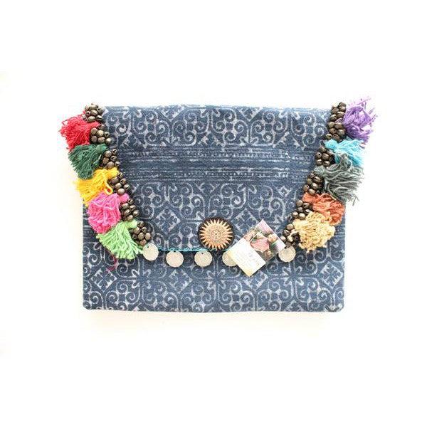 Boho - chic Batik Clutch Bag - Thailand Clutch La Vie Bien Boho - chic Batik Clutch Bag - Thailand