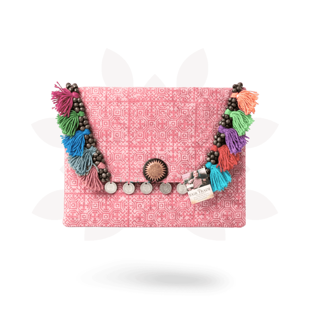 Boho - chic Batik Clutch Bag - Thailand Clutch La Vie Bien Boho - chic Batik Clutch Bag - Thailand