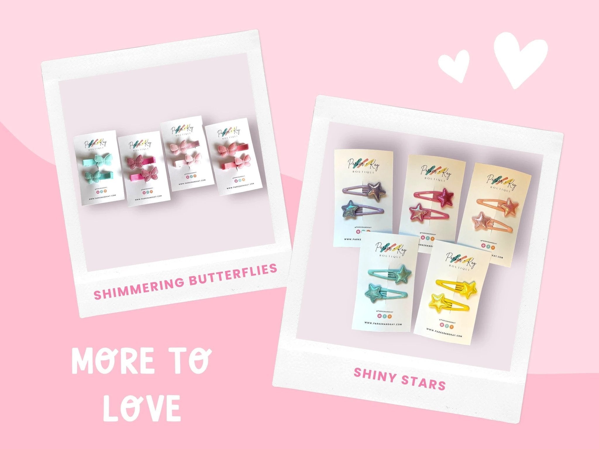 Boho Knit Hearts Hair Clips by Parker + Kay Creative