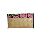 Boho Rattan Clutch with Vintage Embroidery - Thailand Bags La Vie Bien Boho Rattan Clutch with Vintage Embroidery - Thailand