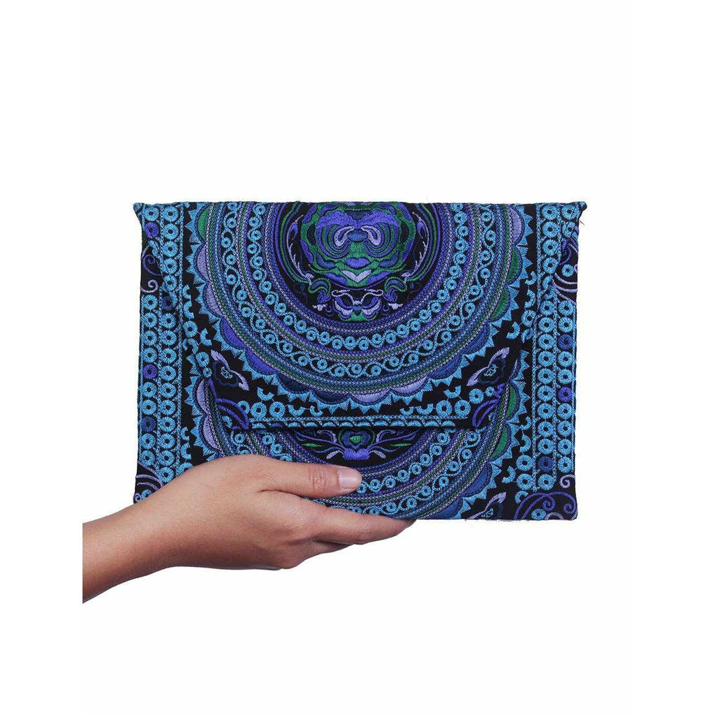 Boho Style Embroidered Clutch Bag - Thailand Bags La Vie Bien Boho Style Embroidered Clutch Bag - Thailand