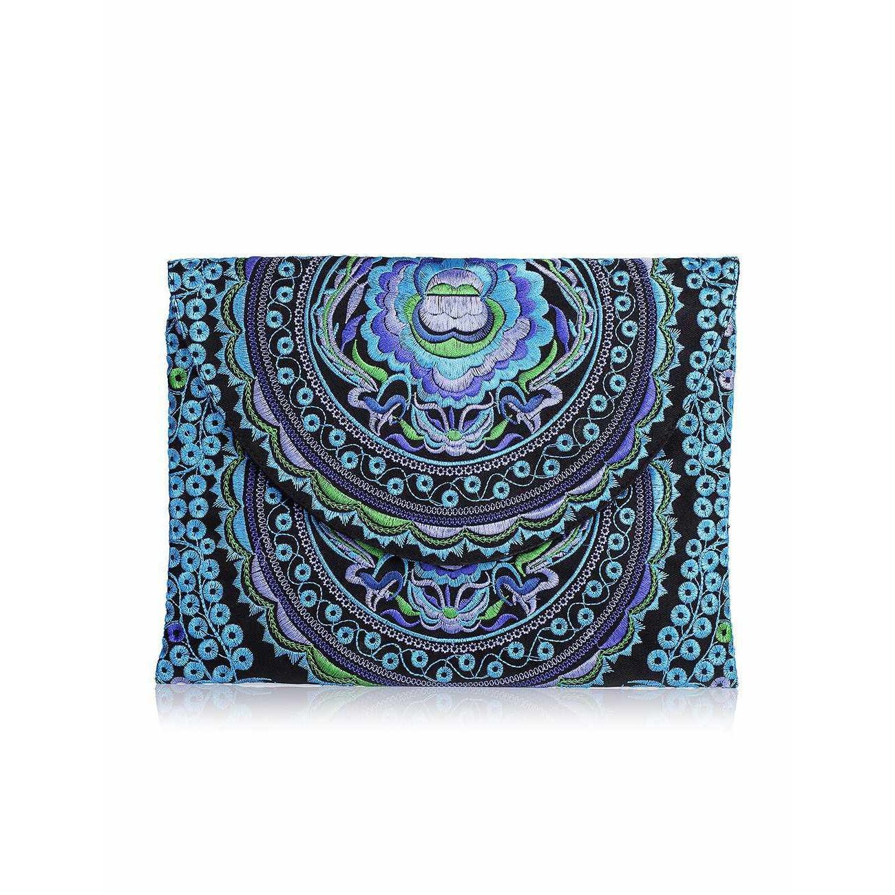 Boho Style Embroidered Clutch Bag - Thailand Bags La Vie Bien Boho Style Embroidered Clutch Bag - Thailand