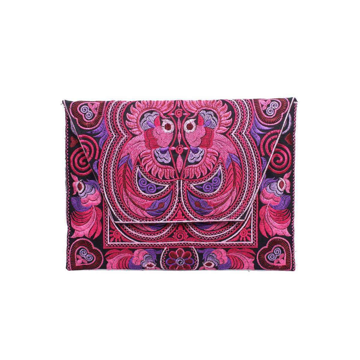 Boho Style Embroidered Clutch Bag - Thailand Bags La Vie Bien Boho Style Embroidered Clutch Bag - Thailand