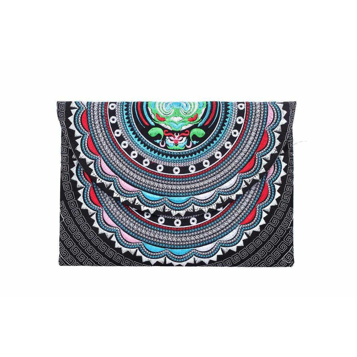 Boho Style Embroidered Clutch Bag - Thailand Bags La Vie Bien Boho Style Embroidered Clutch Bag - Thailand
