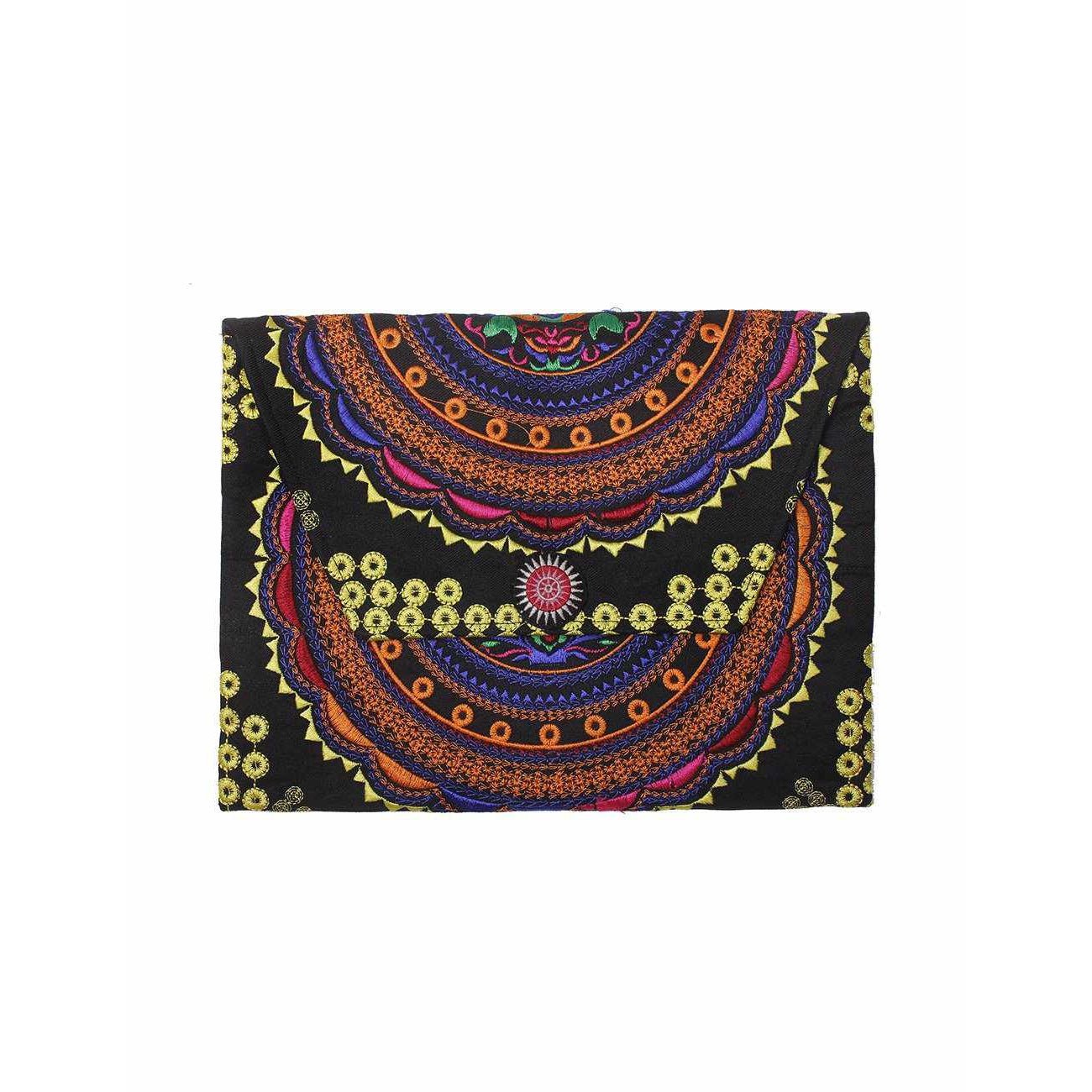 Boho Style Embroidered Clutch Bag - Thailand Bags La Vie Bien Boho Style Embroidered Clutch Bag - Thailand
