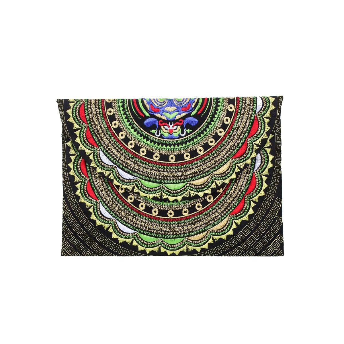 Boho Style Embroidered Clutch Bag - Thailand Bags La Vie Bien Boho Style Embroidered Clutch Bag - Thailand