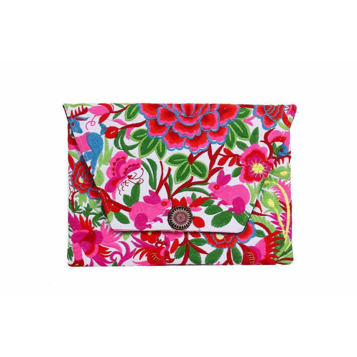 Boho Style Embroidered Clutch Bag - Thailand Bags La Vie Bien Boho Style Embroidered Clutch Bag - Thailand