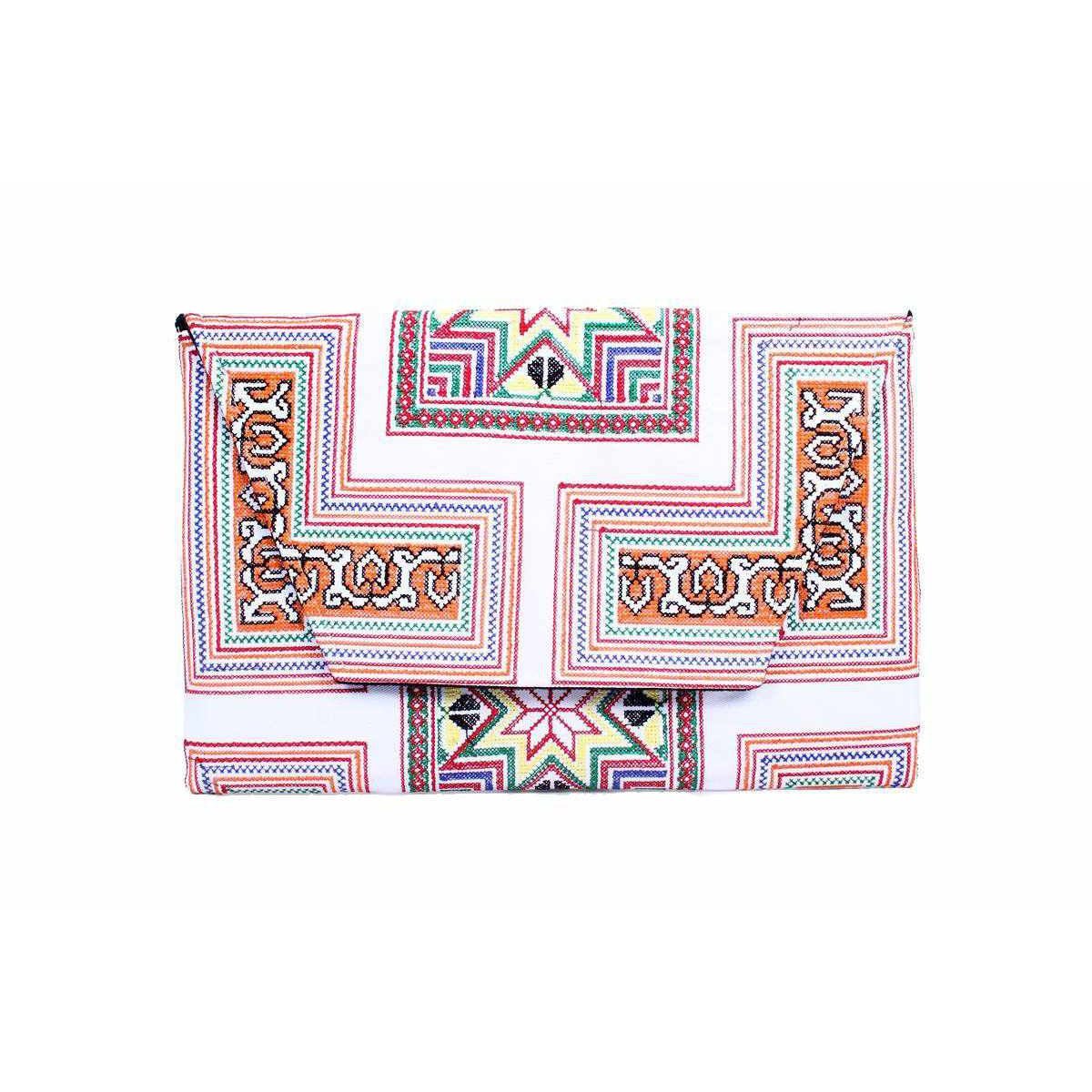 Boho Style Embroidered Clutch Bag - Thailand Bags La Vie Bien Boho Style Embroidered Clutch Bag - Thailand