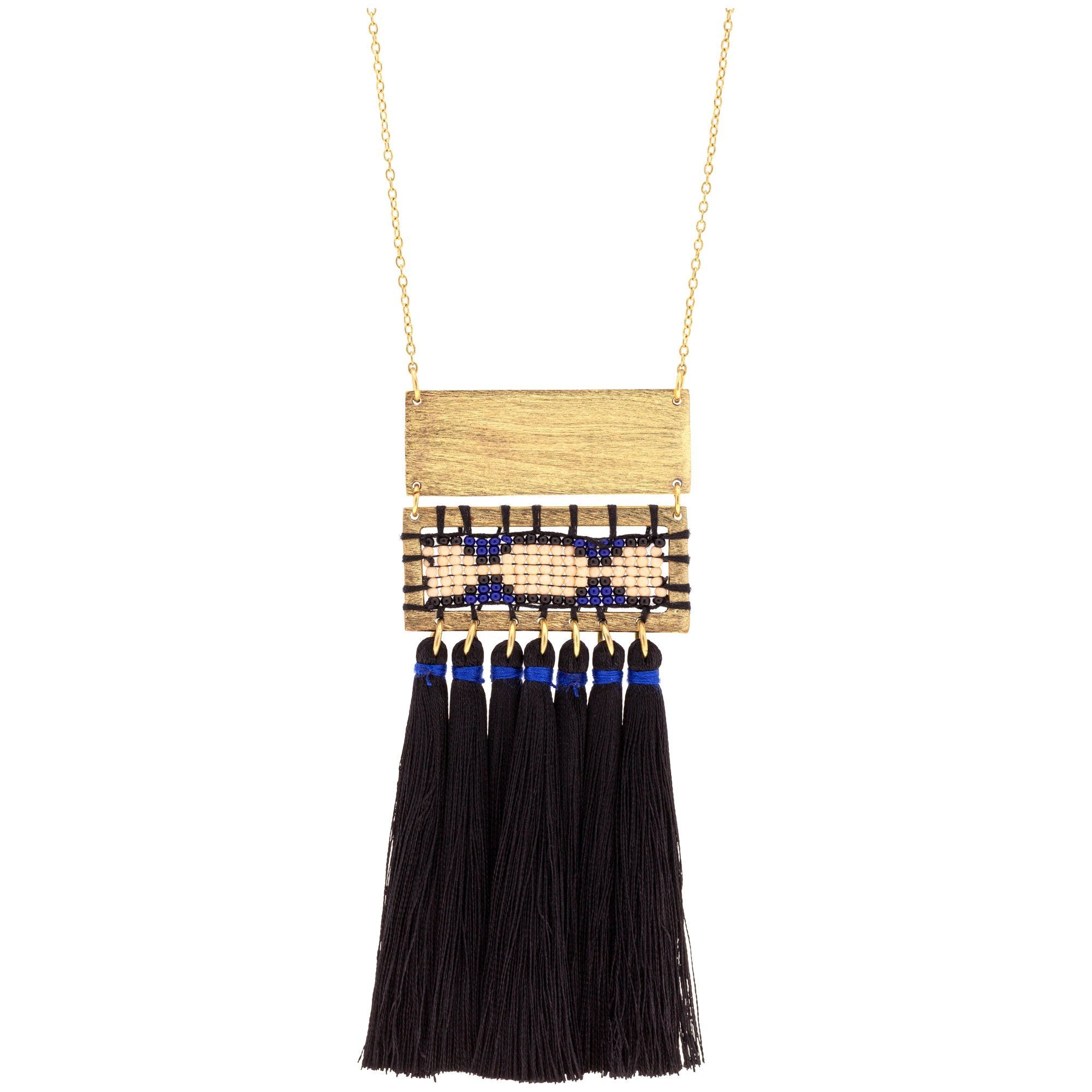 Boho Tassel & Bead Necklace Necklaces - Fashion La Vie Bien Boho Tassel & Bead Necklace