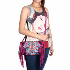 Boho Tribal Crossbody Embroidered Fringe Envelope Bag - Thailand Bags La Vie Bien Boho Tribal Crossbody Embroidered Fringe Envelope Bag - Thailand