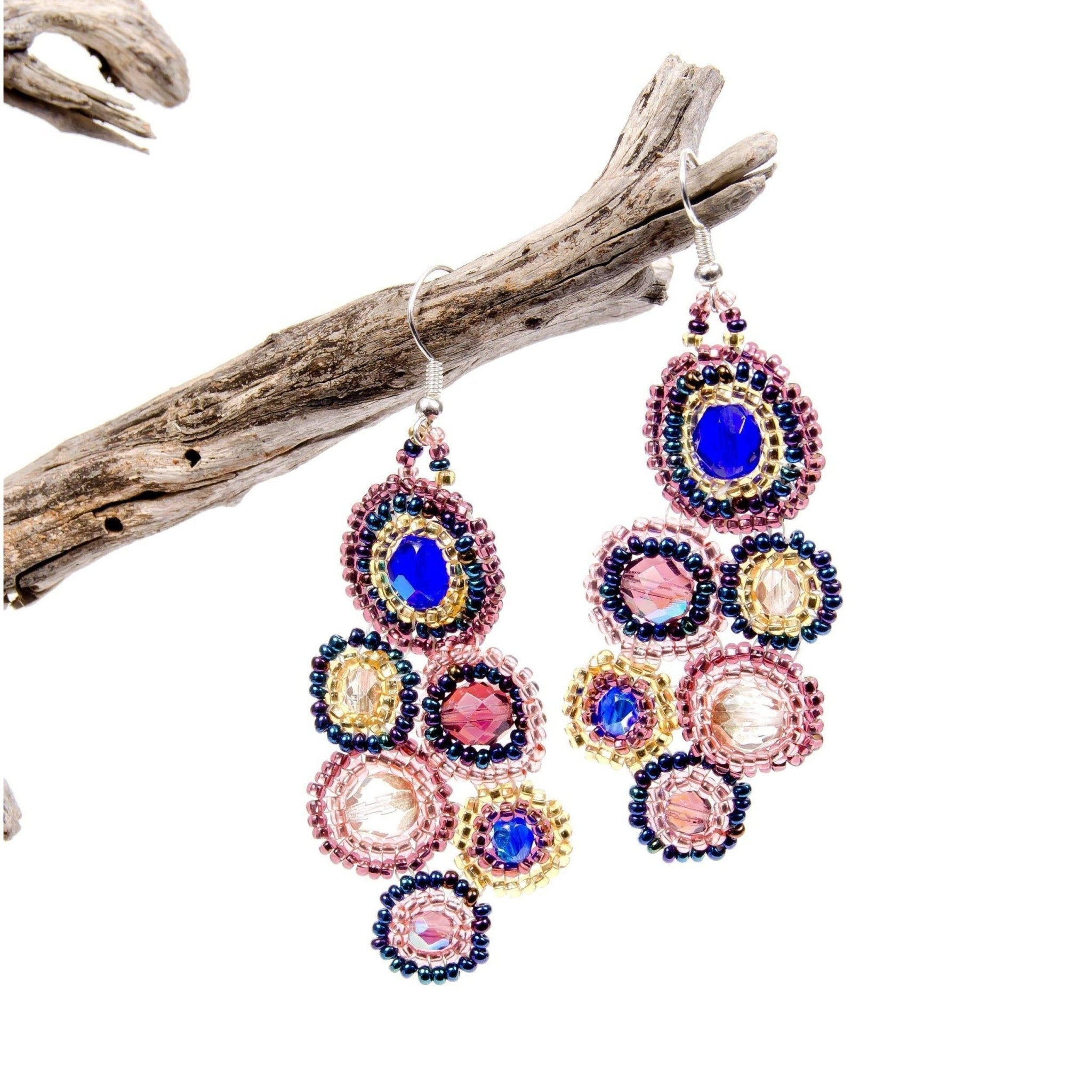 Bola Seed Bead Earrings - Guatemala Earrings La Vie Bien Bola Seed Bead Earrings - Guatemala