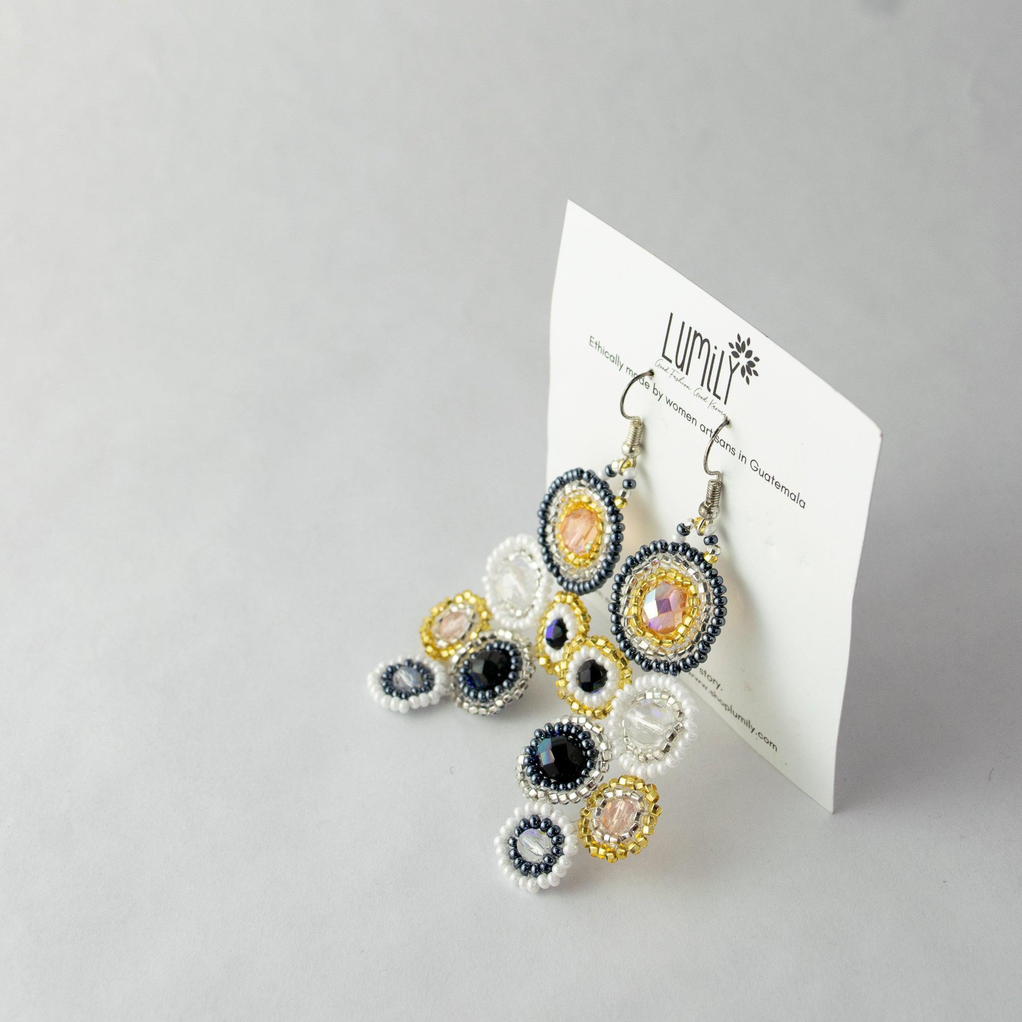Bola Seed Bead Earrings - Guatemala Earrings La Vie Bien Bola Seed Bead Earrings - Guatemala