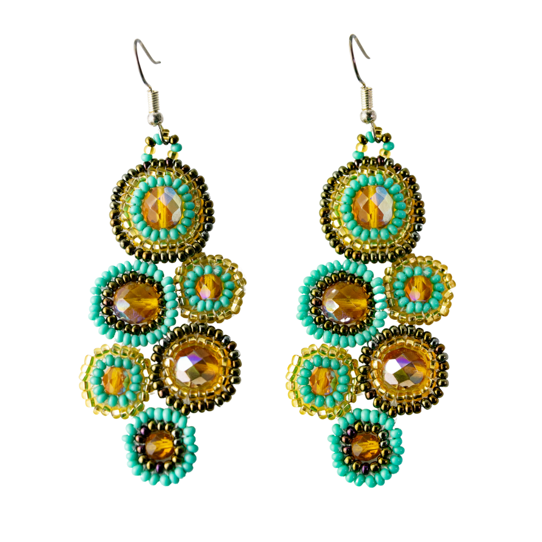 Bola Seed Bead Earrings - Guatemala Earrings La Vie Bien Bola Seed Bead Earrings - Guatemala