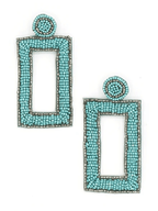 Bold Beaded Turquoise Earrings by Fair Anita
