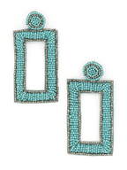 Bold Beaded Turquoise Earrings by Fair Anita