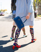 Bold Blue Sheer Knee High Sock by Sock Candy
