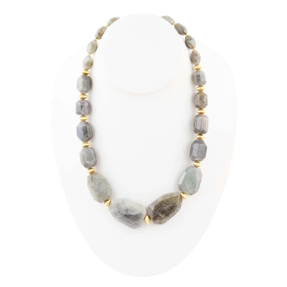 Bold Labradorite Statement Necklace by Barse Jewelry