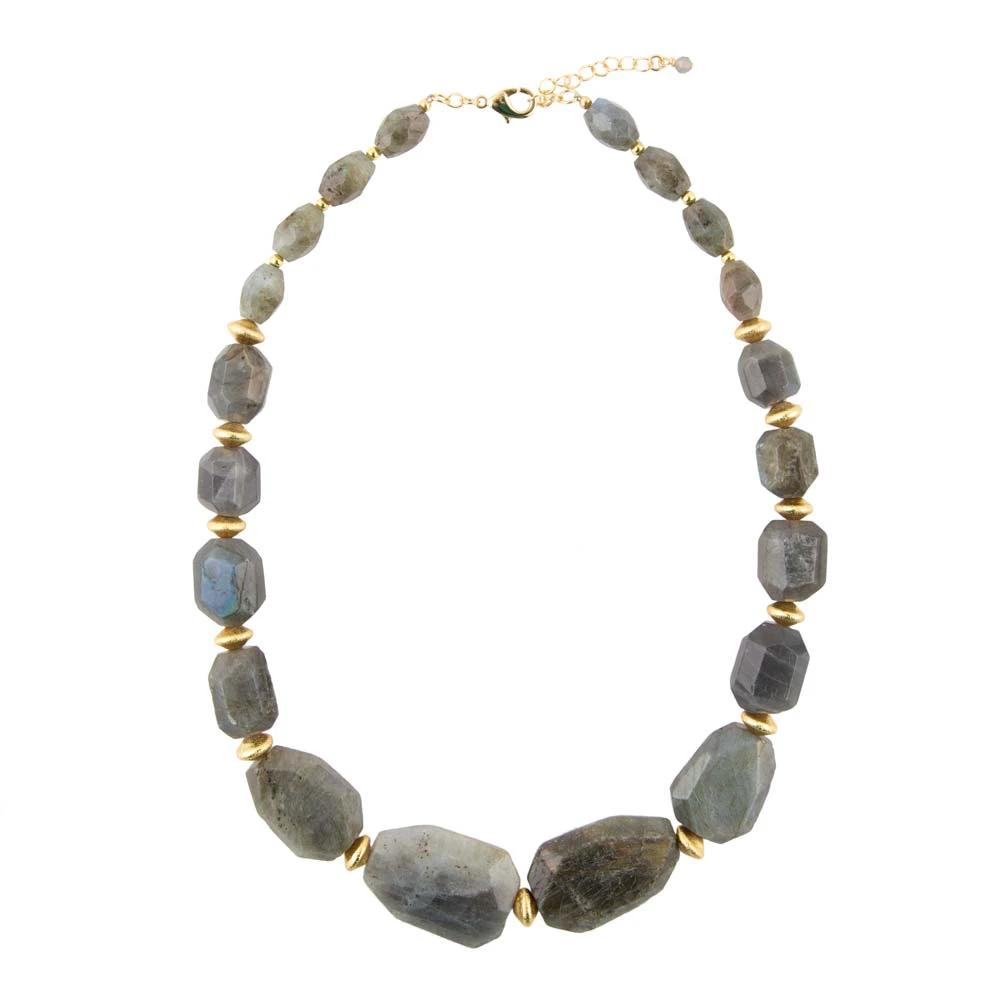 Bold Labradorite Statement Necklace by Barse Jewelry