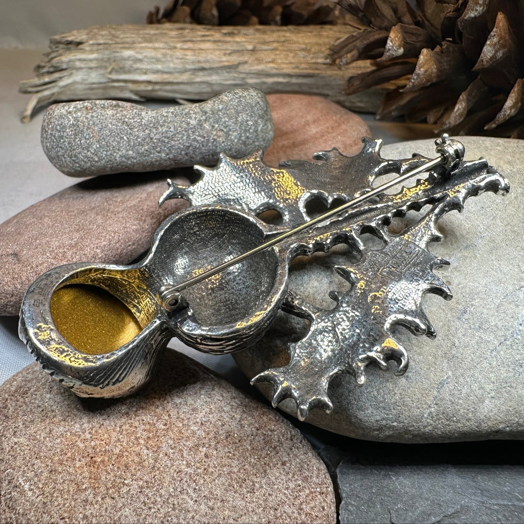 Bold Scottish Thistle Brooch Brooch La Vie Bien Bold Scottish Thistle Brooch