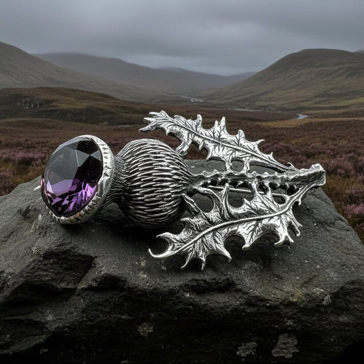 Bold Scottish Thistle Brooch Brooch La Vie Bien Bold Scottish Thistle Brooch