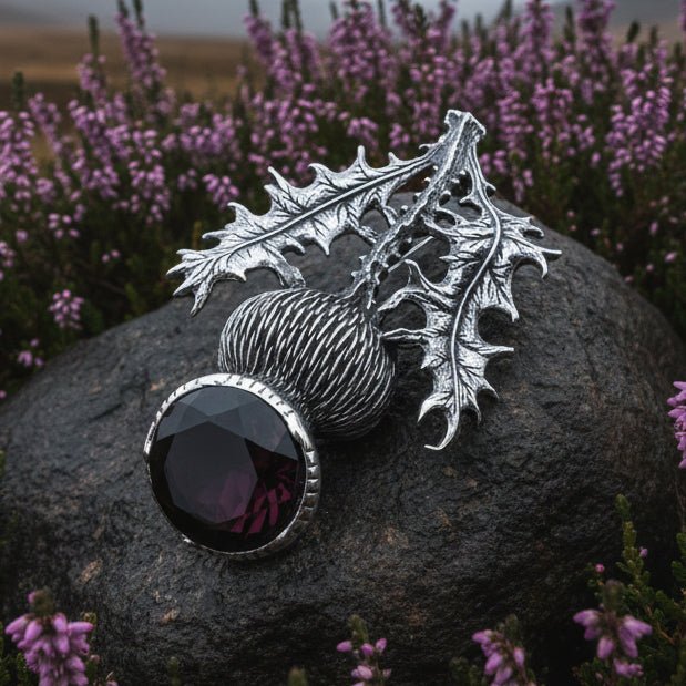 Bold Scottish Thistle Brooch Brooch La Vie Bien Bold Scottish Thistle Brooch