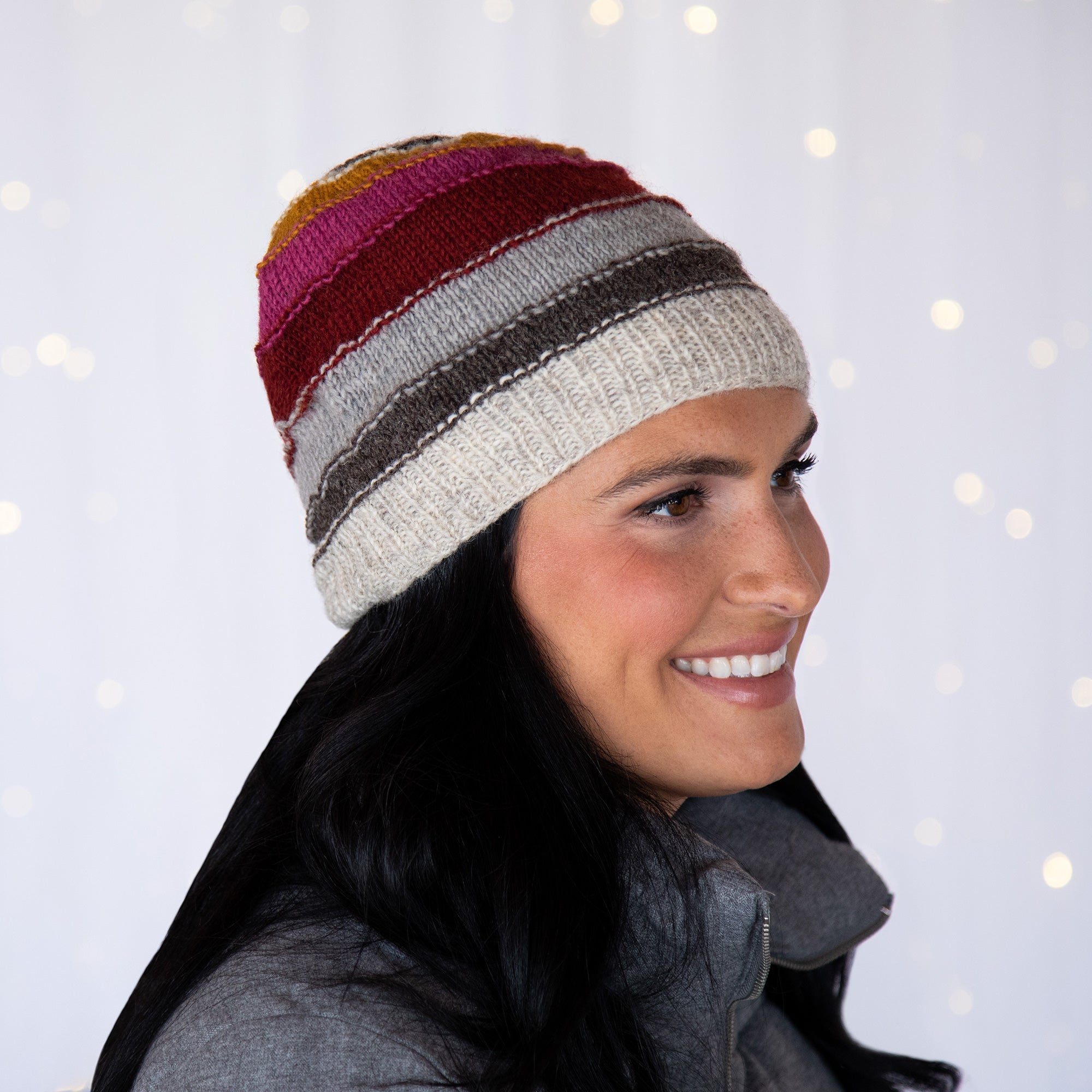 Bold Stripes Hand Knit Hat Hats & Gloves & Winterwear Combo La Vie Bien Bold Stripes Hand Knit Hat