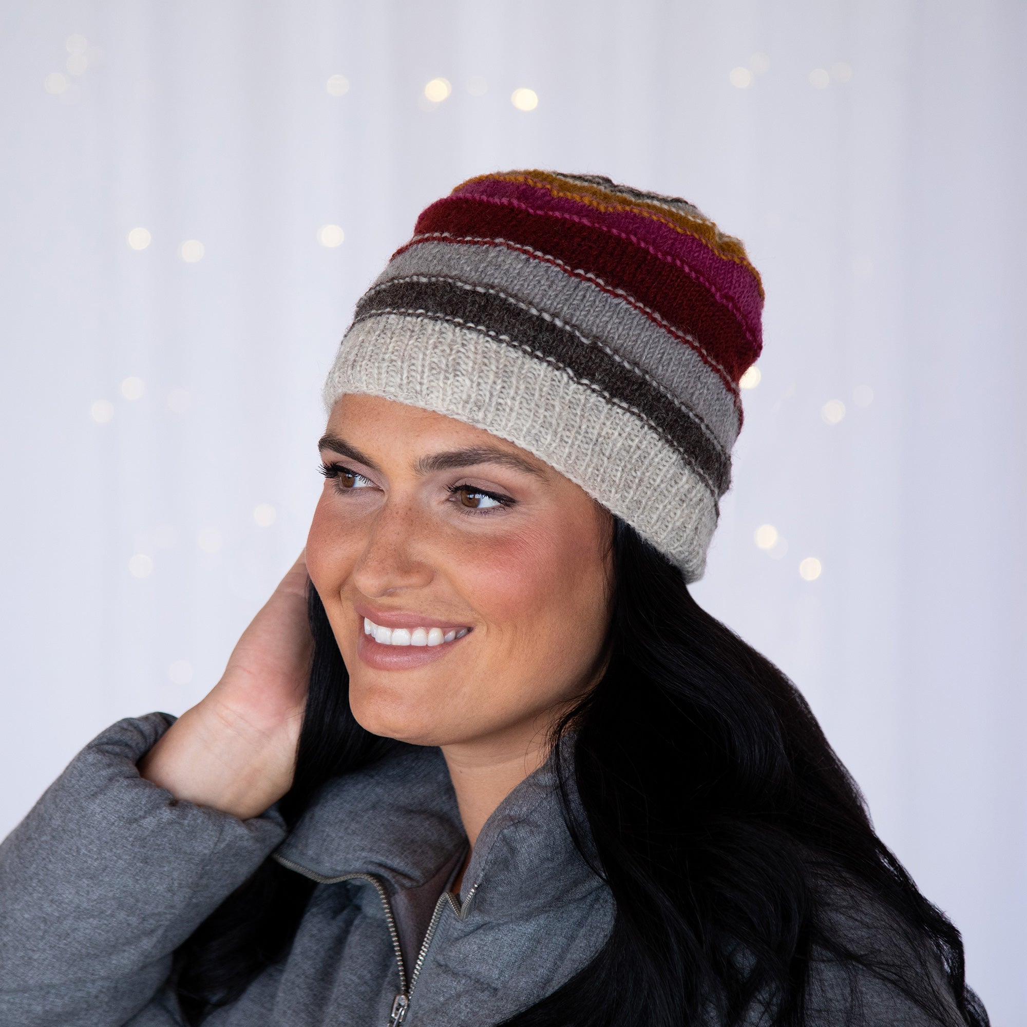 Bold Stripes Hand Knit Hat Hats & Gloves & Winterwear Combo La Vie Bien Bold Stripes Hand Knit Hat