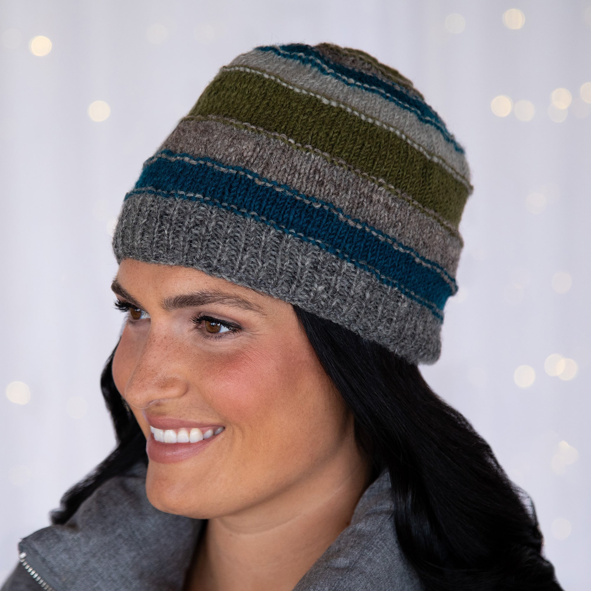 Bold Stripes Hand Knit Hat Hats & Gloves & Winterwear Combo La Vie Bien Bold Stripes Hand Knit Hat
