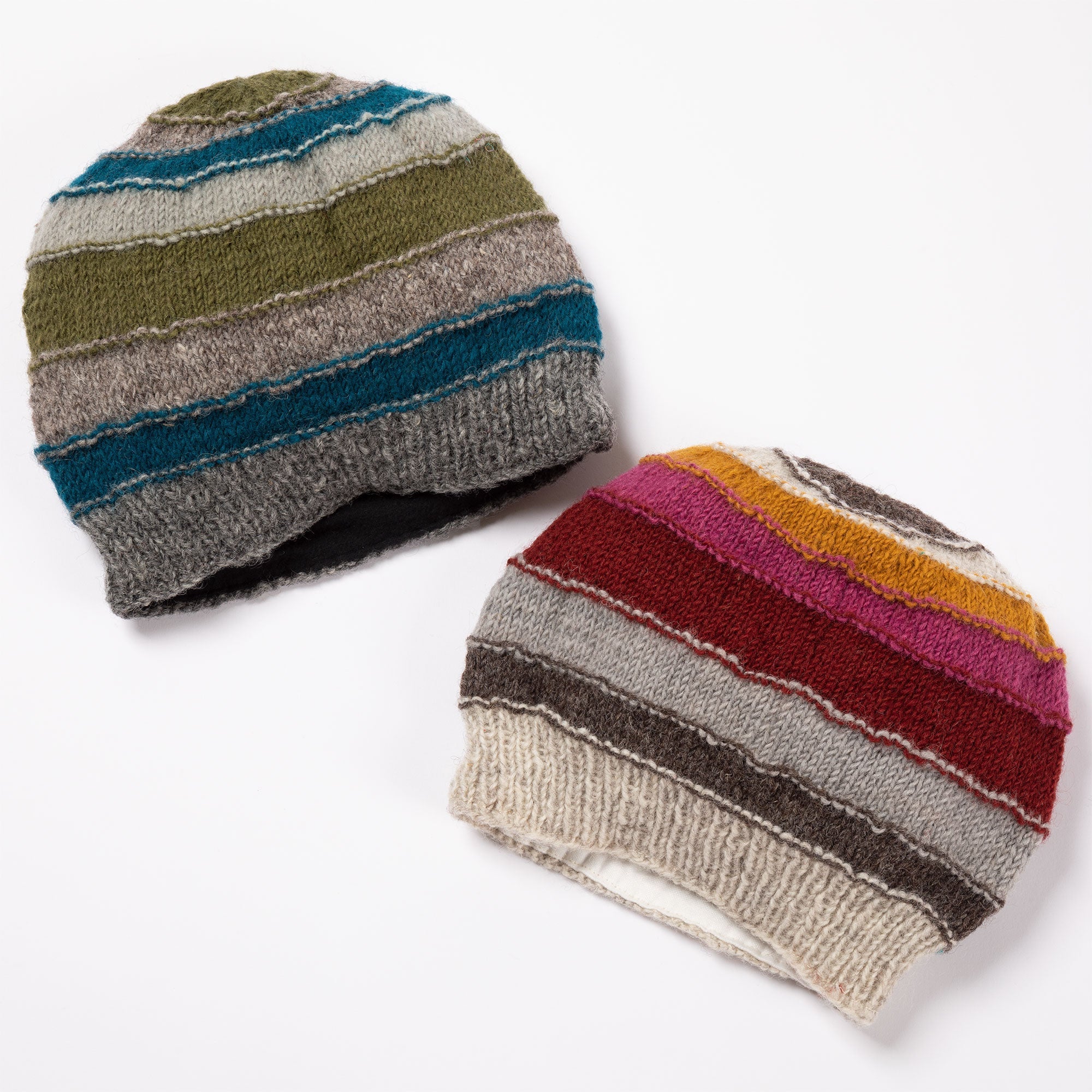 Bold Stripes Hand Knit Hat Hats & Gloves & Winterwear Combo La Vie Bien Bold Stripes Hand Knit Hat