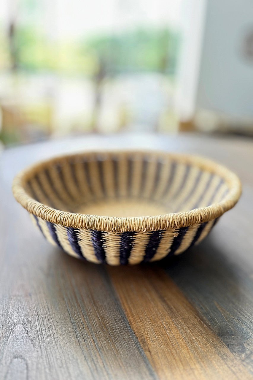 Bolga Tray - Natural w/ Black Stripes La Vie Bien Bolga Tray - Natural w/ Black Stripes