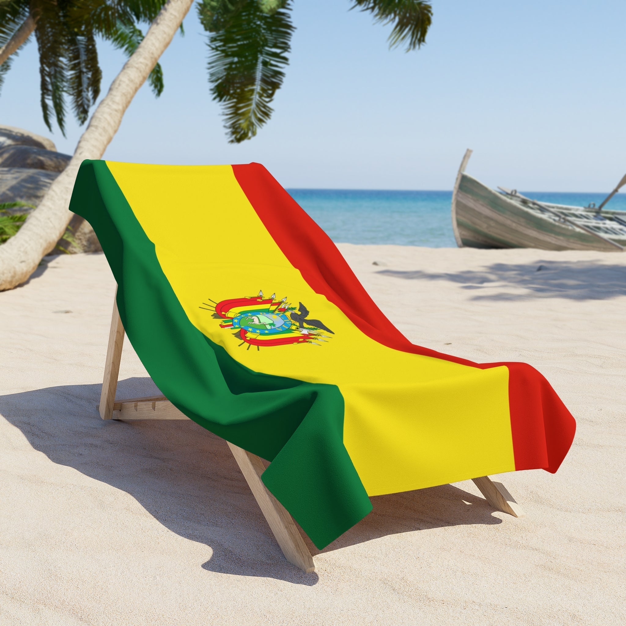 Bolivia Flag Beach Towel | Quality & Long Lasting - 2 Sizes | Bolivian Pride | Gift for Bolivians Home Decor La Vie Bien Bolivia Flag Beach Towel | Quality & Long Lasting - 2 Sizes | Bolivian Pride | Gift for Bolivians