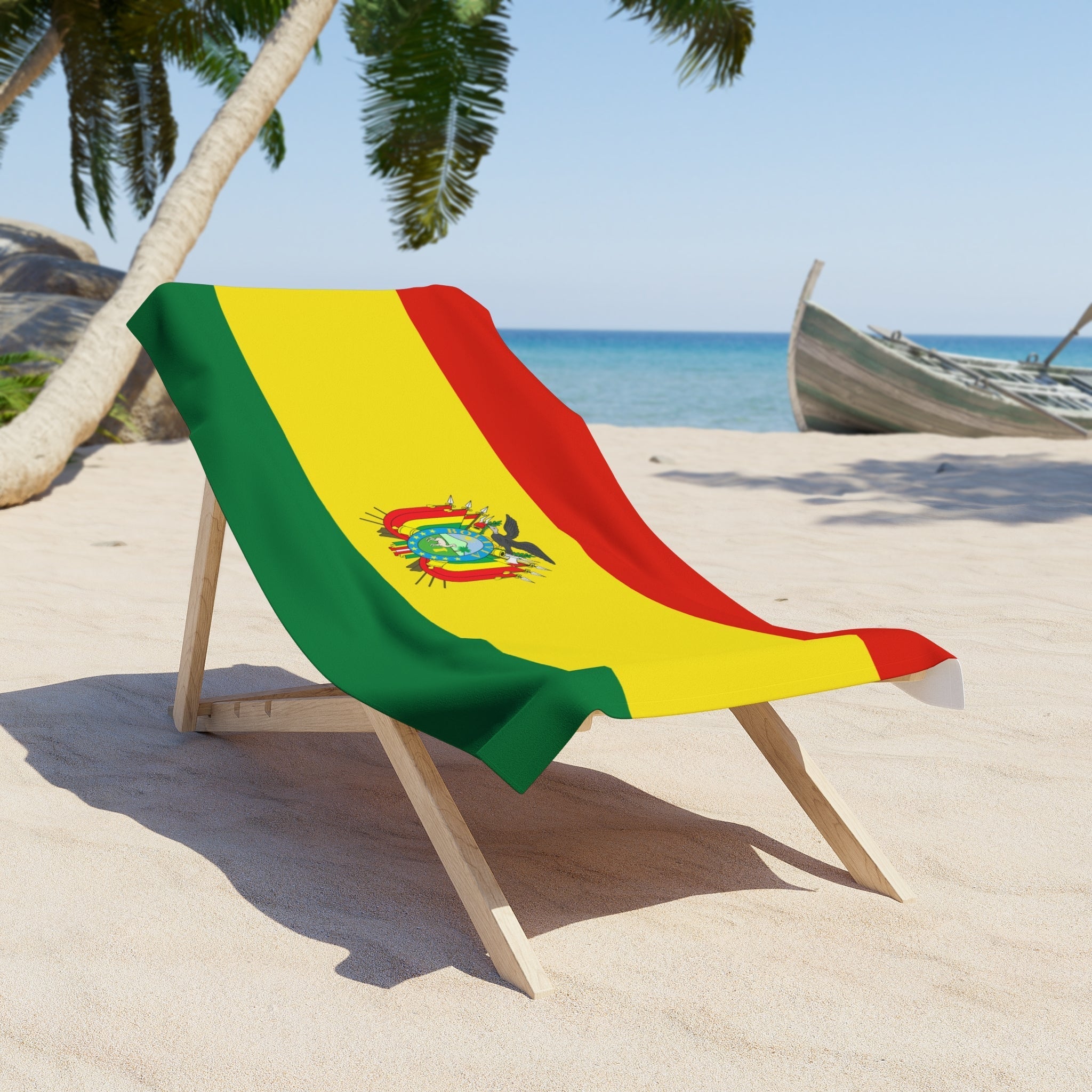 Bolivia Flag Beach Towel | Quality & Long Lasting - 2 Sizes | Bolivian Pride | Gift for Bolivians Home Decor La Vie Bien Bolivia Flag Beach Towel | Quality & Long Lasting - 2 Sizes | Bolivian Pride | Gift for Bolivians