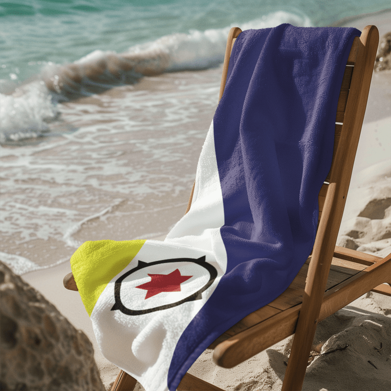 Bonaire Flag Beach Towel Beach Towel (Generic Brand) La Vie Bien Bonaire Flag Beach Towel