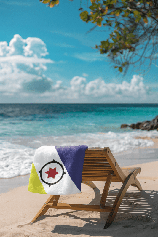 Bonaire Flag Beach Towel Beach Towel (Generic Brand) La Vie Bien Bonaire Flag Beach Towel