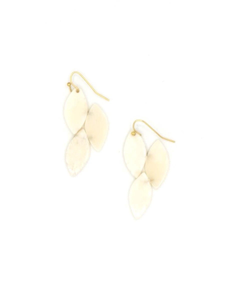 Bone Leaf Earrings