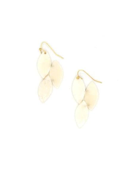 Bone Leaf Earrings
