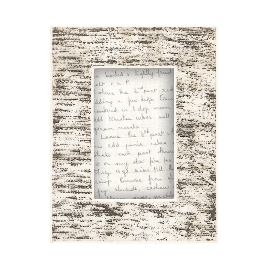 Bone Picture Frame in Natural and Black by White Cliff Studio