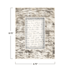 Bone Picture Frame in Natural and Black by White Cliff Studio