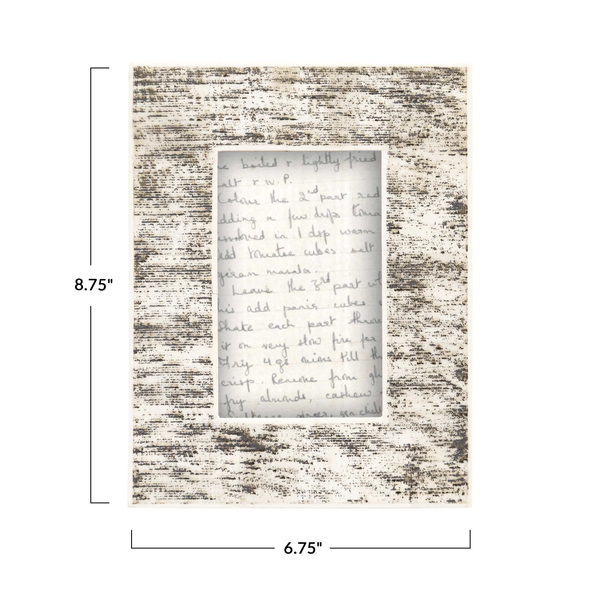 Bone Picture Frame in Natural and Black by White Cliff Studio