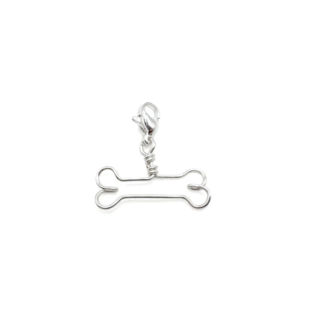 Bone silver charm charm La Vie Bien Bone silver charm