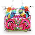 Bonita Vintage Leather Pompom Shoulder Bag - Thailand Bags La Vie Bien Bonita Vintage Leather Pompom Shoulder Bag - Thailand