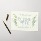 Bonne fête name day Greeting card, elegant floral design, blank inside with envelope Greeting card La Vie Bien Bonne fête name day Greeting card, elegant floral design, blank inside with envelope